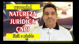 TUTORIAL NATUREZA JURIDICA CNPJ FÁCIL e RÁPIDO [upl. by Hutton864]