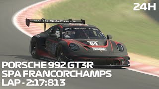 Iracing PORSCHE 992 GT3 R Spa Francorchamps 24H [upl. by Suhpoelc442]