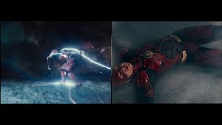 The Flash In Justice League 2021 vs 2017 Highlight Scene Zack Synder vs Joss Whedon Cut Comparison [upl. by Button]