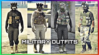 Top 4 Male Military Outfits To Make In GTA 5 Online No Transfer GTA Online [upl. by Kassi]