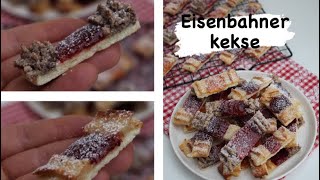 Eisenbahnerkekse  leckere Weihnachtskekse mit MarzipanNüssen und Marmelade [upl. by Koosis429]