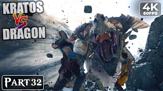 Kratos Vs Dragon  God Of War 4 2018 Gameplay 32 [upl. by Bonina]