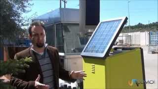 Funcionamiento de una compactadora solar [upl. by Haleigh]