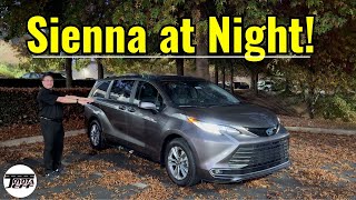 New Toyota Sienna at Night  Buttons Lights Features [upl. by Desta579]