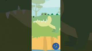 Crocodile Song Short  Fun Educational Animal Song for Kids │ Smiley Rhymes [upl. by Esidarap]