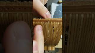 Learn to saddle stitch leather making a proper stitch [upl. by Atinehs]