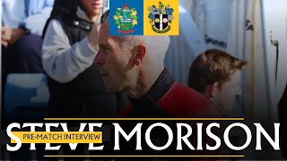 PRE MATCH Steve Morison previews FA Cup tie against Chertsey Town 111024 [upl. by Shererd]