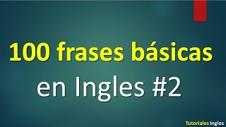 Frases básicas para Aprender Ingles [upl. by Devehcoy]