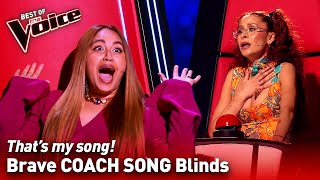 COACH SONG Blind Auditions on The Voice  Top 10 [upl. by Ramilahs]