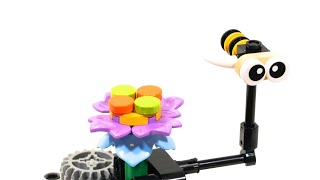 Flower and Bee with a coaxial universal joint  LEGO Technic [upl. by Declan]