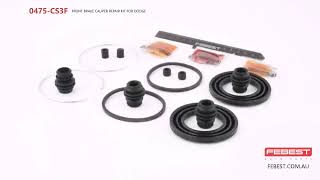 0475CS3F FRONT BRAKE CALIPER REPAIR KIT FOR DODGE [upl. by Naitsihc]