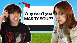 WHY ARENT YOU MARRIED Caleb and Soup QampA [upl. by Ellehcar]