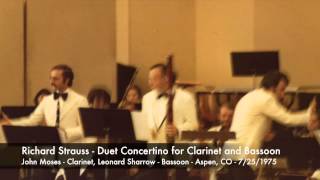 Duet Concertino for Clarinet and Bassoon  Moses  Sharrow [upl. by Maguire]