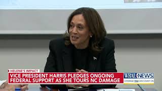 Vice President Harris pledges ongoing federal support as she tours NC damage [upl. by Christel]