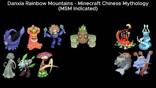 Danxia Rainbow Mountains  Minecraft Chinese Mythology MSM Indicated [upl. by Quickman]