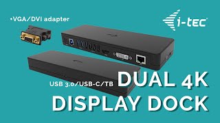 itec USB 30  USBC Dual Display Docking Station HDMI DVI  VGA [upl. by Landri]