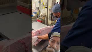 Fish cutting tuna fish sashimi food satisfying [upl. by Rasure]