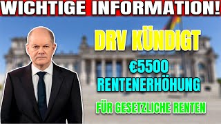 quotGroße Neuigkeiten für Rentner DRV bestätigt €5500 Auszahlung für gesetzliche Rentenversicherungquot [upl. by Sybille]