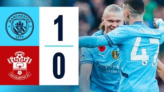 HIGHLIGHTS Man City 10 Southampton  City go top after Haaland goal sees off stubborn Saints [upl. by Elhsa571]