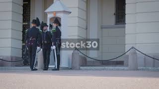 Changing Of The Guard At The Royal Palace Oslo Norway 3 [upl. by Paige]