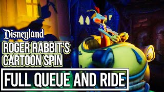 Roger Rabbits CarTOON Spin Full Queue and On Ride at Disneyland [upl. by Jermayne]