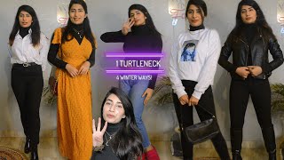 One Turtleneck  4 ways 🌼 FashionQuickies [upl. by Daven]