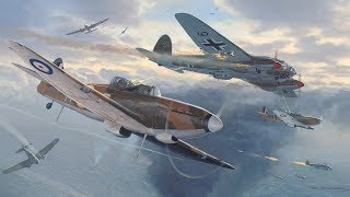 Timelapse Aviation Art  Defiants over Dunkirk [upl. by Iarised]