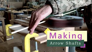 How to make wooden Arrow shafts  Full Process  DIY [upl. by Lama]