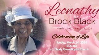 032424  Homegoing Service for Mother Leonathy Black [upl. by Llenna483]