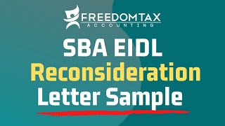 How to Write SBA EIDL Loan Reconsideration Letter SAMPLE TEMPLATE INCLUDED FOR DOWNLOAD [upl. by Gussman]