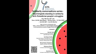 Solidarity conversations  Psychologists standing in solidarity with Palestinian people’s struggles [upl. by Areema]