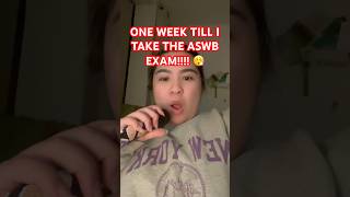 aswb exam studying 1 week left 😮‍💨 shorts socialwork socialworker aswb aswbexam study [upl. by Philcox]