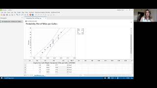 Minitab  desktop version drawing a normal probability plot [upl. by Elyrrad]