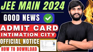 JEE Main 2024 Admit Card ✅  JEE Mains Admit Card 2024  How to Download JEE Main 2024 Admit Card [upl. by Nedgo]