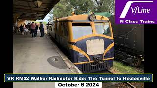 VR RM22 Walker Railmotor Ride The Tunnel to Healesville Full Trip [upl. by Rohn]