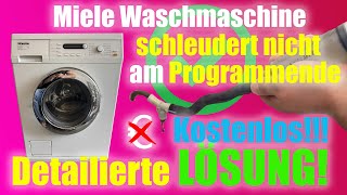 Miele Waschmaschine  Schleudert nicht bzw nicht richtig am Ende vom Programm  F16 [upl. by Searle993]