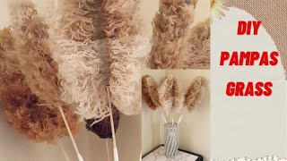 DIY DOLLAR TREE CRAFT  HOW TO MAKE 2 TYPES OF PAMPAS GRASS  BOHO FALL AND WEDDING DECOR IDEAS [upl. by Lars]