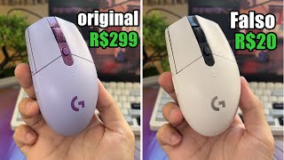 Testando o Mouse Falso do Aliexpress  Comparação com Original Logitech G305 [upl. by Rhine]