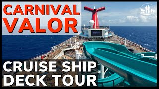 🚢 Carnival Valor  Cruise Ship Deck Tour  Review Walking Through the Entire Ship amp All Decks [upl. by Asiaj121]