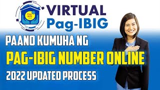 PAANO KUMUHA NG PAGIBIG NUMBER ONLINE HOW TO APPLY FOR A PAGIBIG NUMBER ONLINE [upl. by Aitselec]