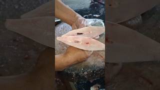 pomfret Fishcutting video white pomfret fish skill [upl. by Ahsap]