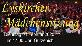 Lyskircher Mädchensitzung 2020 Teil 1 [upl. by Cherin]