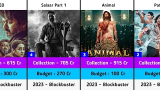 2023 Highest Grossing Top 50 Indian Movies  Salaar  LEO  Tiger 3  Animal  Jawan  Dunki [upl. by Adnaram]