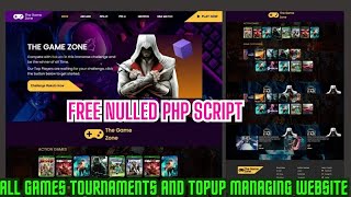 How To Create A Gaming Website With Admin Panel For Tournaments and Topup  NULLED PHP SCRIPTS [upl. by Albur]