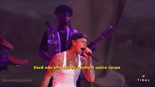 Justin Bieber  Essence Remix ft Wizkid LEGENDADOTRADUÇÃO MadeInAmerica2021 [upl. by Ern307]