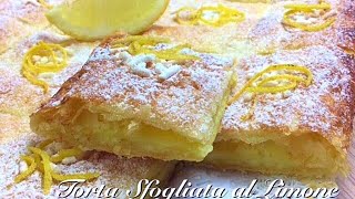 TORTA SFOGLIATA CON CREMA AL LIMONE ricetta facile e Veloce TUTTI A TAVOLA [upl. by Devlen995]