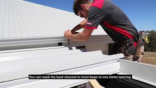 Part 5  Stratco Outback Flat Cooldek  Roof Install [upl. by Akcimehs]