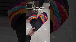 Subscribe if you like this video ❤️ diy punchneedle slippers artandcraft punch [upl. by Aiyekal]