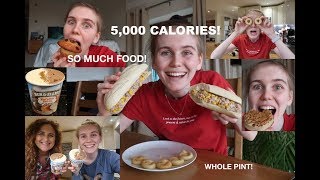 5000 CALORIE CHALLENGE  ANOREXIC vs FOOD [upl. by Zuleika578]