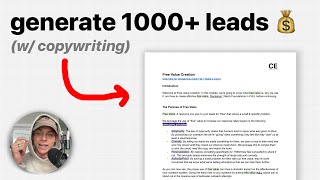 how I generate 1000 leads for my clients copywriting [upl. by Eceerehs468]